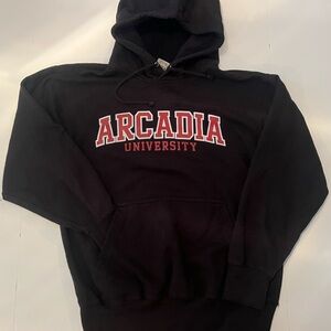 Arcadia University Sweatshirt, Black and Red, MV Sport, Sized Medium
